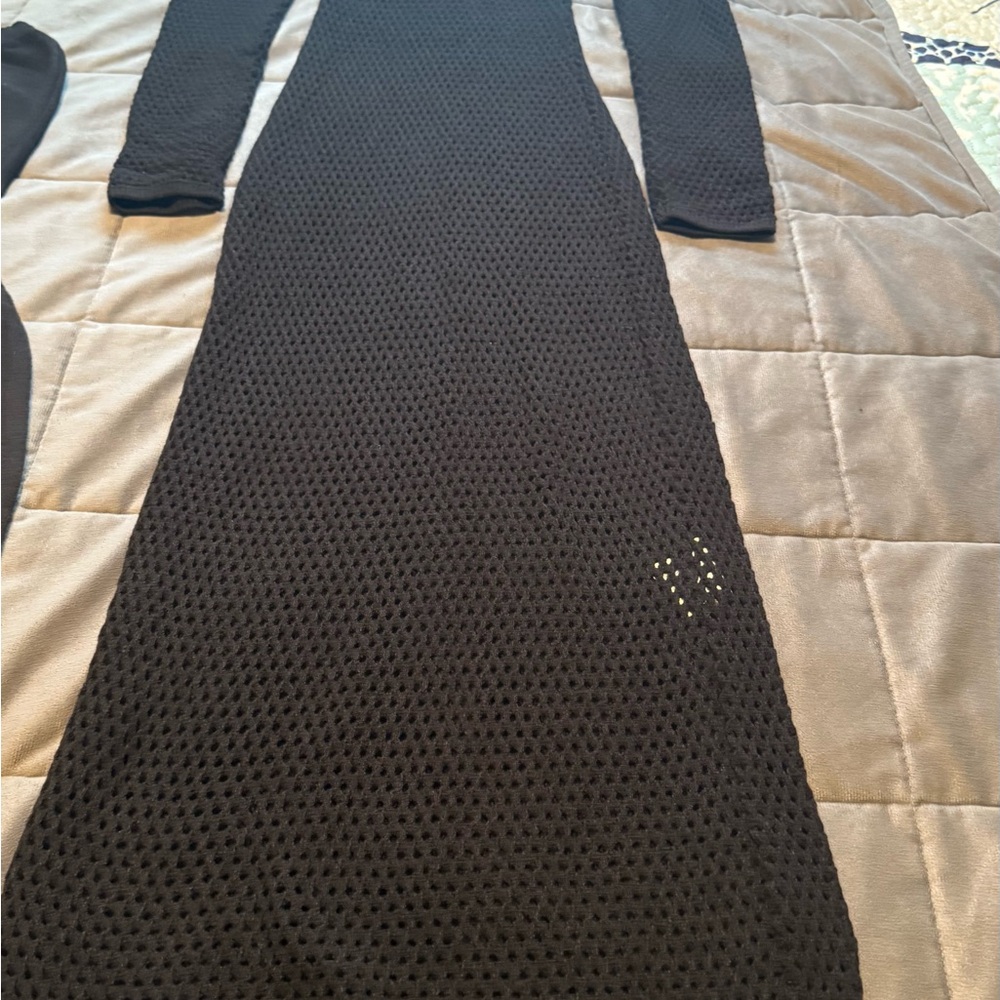 Black Long Sleeve Knit Dress